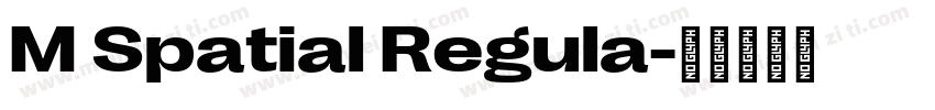 M Spatial Regula字体转换